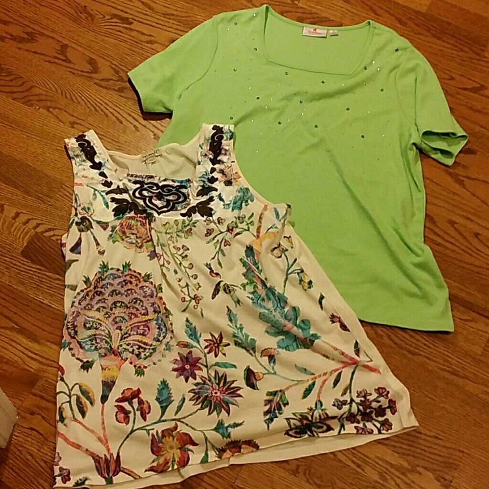 Only tank XL embroidered top